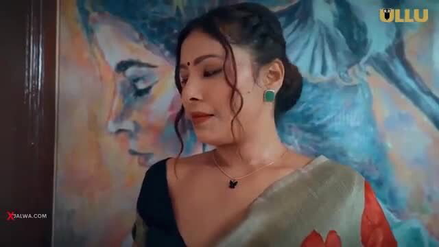 Indian beauty in sheer saree, seductive gaze, Chandni Raat hot series