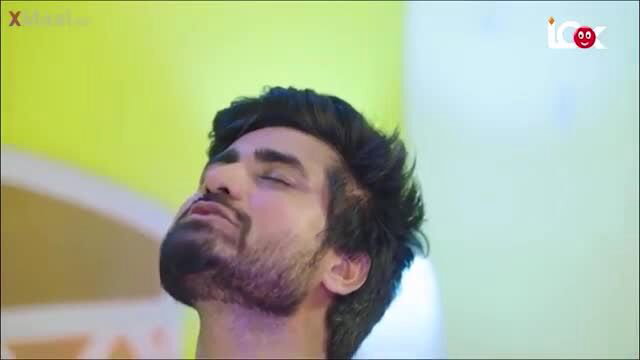 Handsome Indian man with beard eyes closed in ecstasy, emotional MILF sex clip