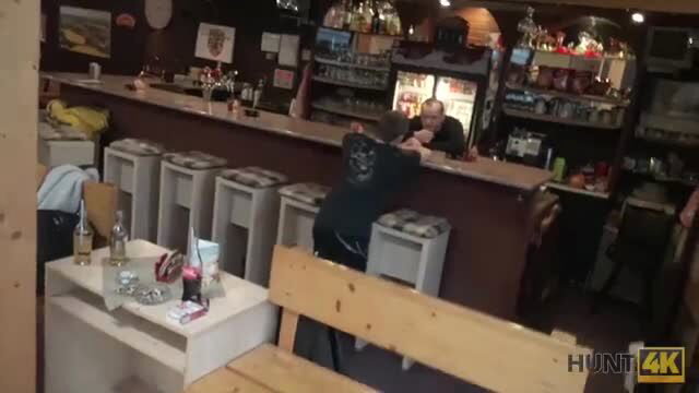 Ornella Morgan fucked by stranger for cash in bar threesome