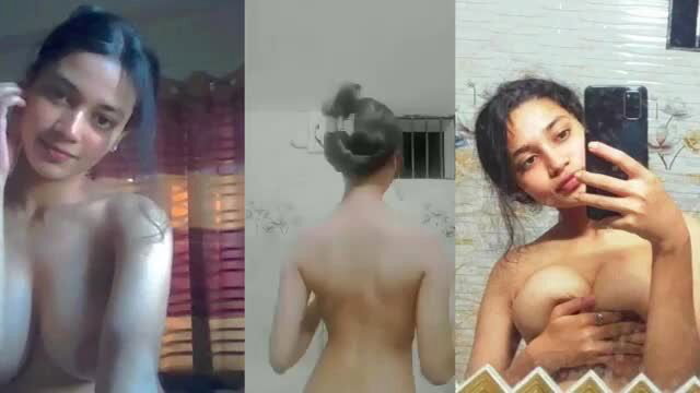 Indian desi beauty nude selfie tease with big tits and tattoos