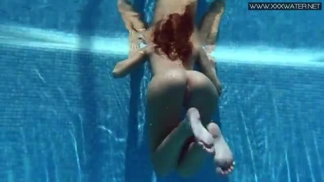 Tiffany Tatum nude underwater, redhead ass up in pool