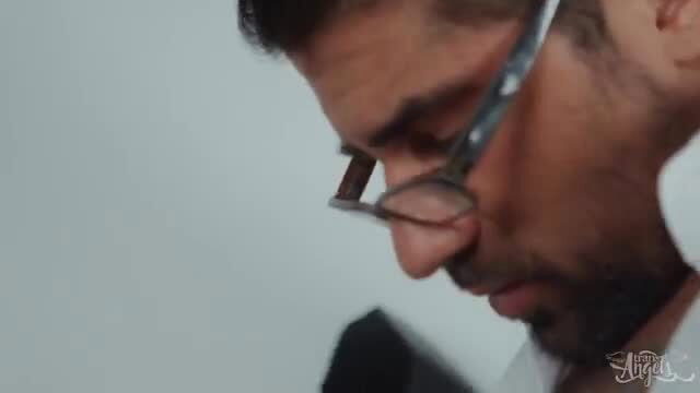 Skinny shemale in glasses intense closeup face during crazy sodomy