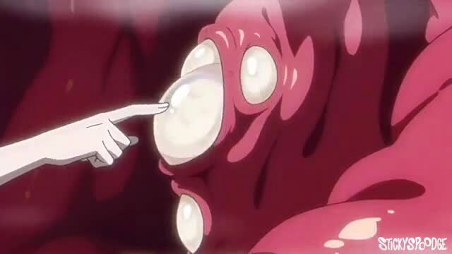 Anime girl fingers giant tentacle pussy orbs in StickySpoodge Tenta Time hentai
