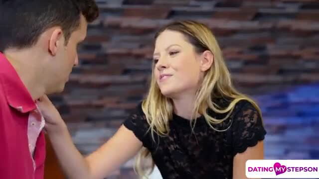 Rebecca Volpetti in lacy top touched intimately by man