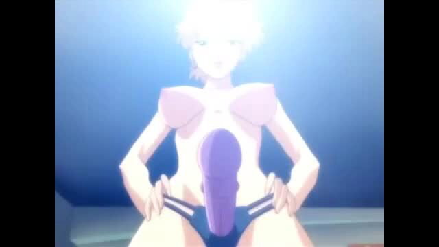 Ai Shimai vol. 3 anime hentai girl squatting on huge purple dildo