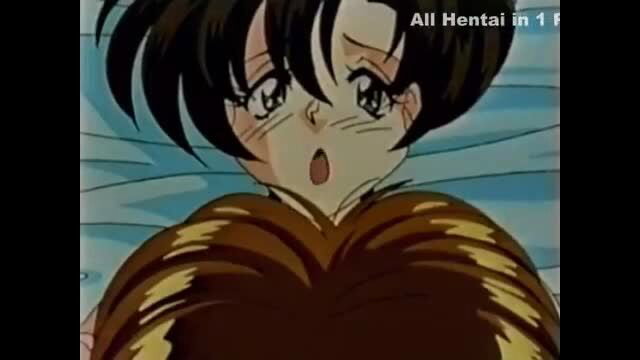 Isourou Tengoku ep.1 anime hentai girl shocked face closeup with guy back view