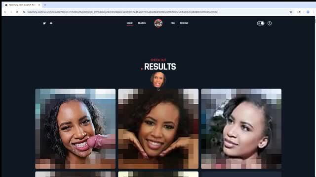 POV closeup of beautiful black babe smiling playfully censored