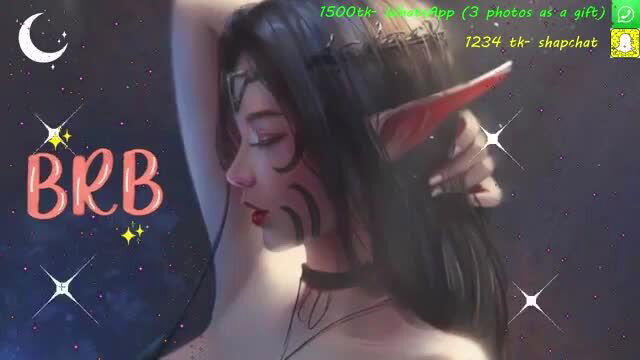 Sexy Asian elf girl with elf ears in revealing pose on webcam