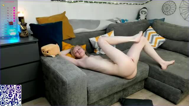 Skinny young pale babe nude legs spread on cam show