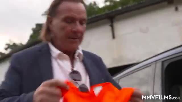 Hot German chick with chubby dick in outdoor MMV Films scene