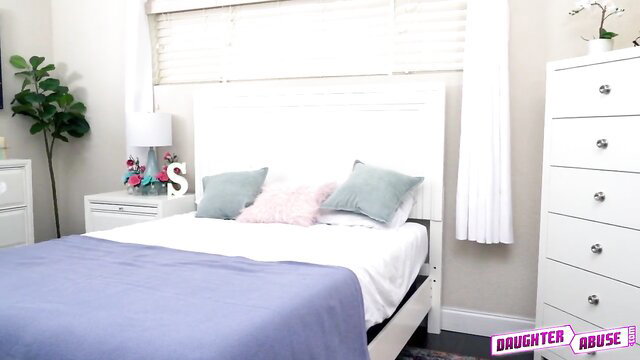 Stepdads Danny & Nicky with stepdaughters Dakota & Leana bedroom tease