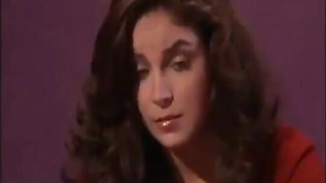 Shapeshift into busted girl with sultry gaze, big wavy brown hair, red top