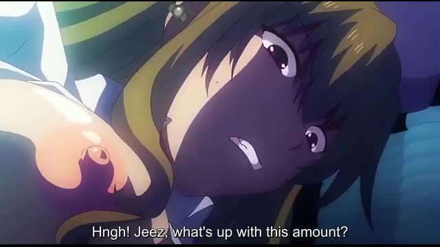 Busty green-haired hentai nurse shocked by massive cum load from patient