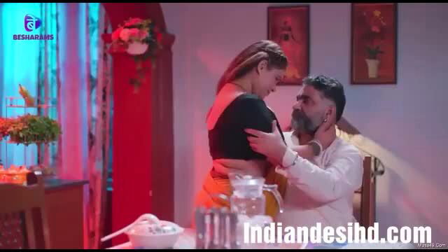 Indian bhabhi in saree embraces older man in hot Nayan Shukh web series scene