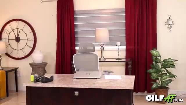 Sally D'Angelo stunning GILF at desk in tech support scene