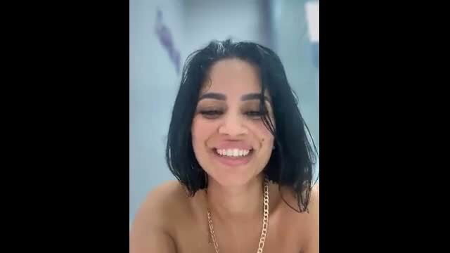 Adelle wet nude smile in steamy closeup thumbnail