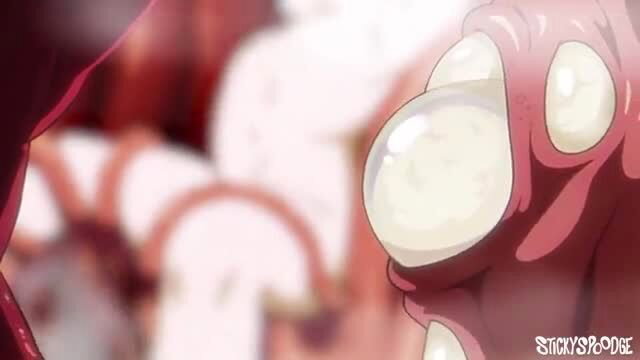 Anime hentai girl with massive tentacle cock sucking in Tenta time vol.1