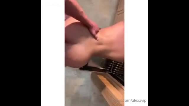 Alexa Morgan bent over kitchen counter big ass fucked from behind