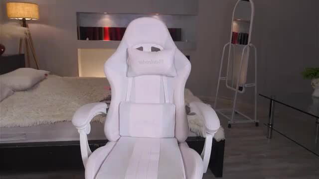 Moonlit Melody Teen sexy girl in gaming chair shows her tits
