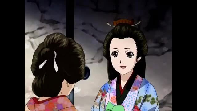 Ooedo Shijuu Hachite vol.2: Two Japanese women in kimonos, traditional hairdos