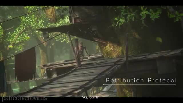 Chloeangelva in Retribution Protocol good ending, jungle bridge custom outfit