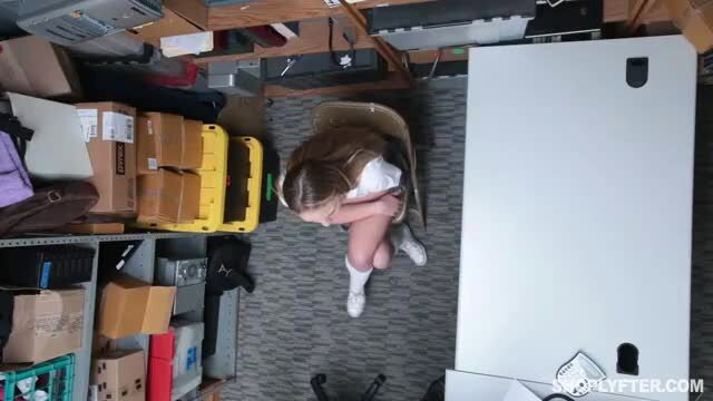 Alyssa Cole nude in office chair, legs spread wide