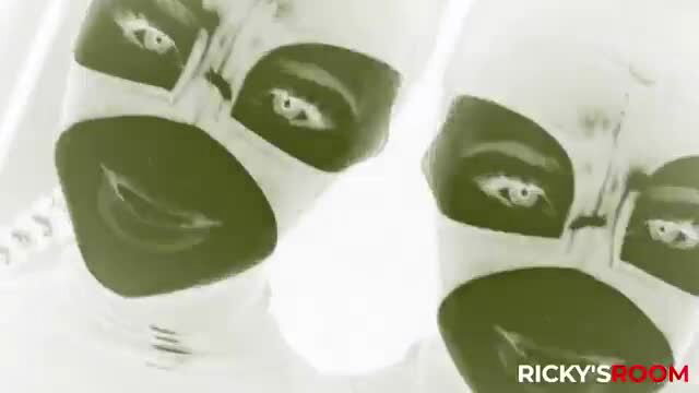 Nichole's wet pussy and big ass in red latex bodysuit, nipple clamps