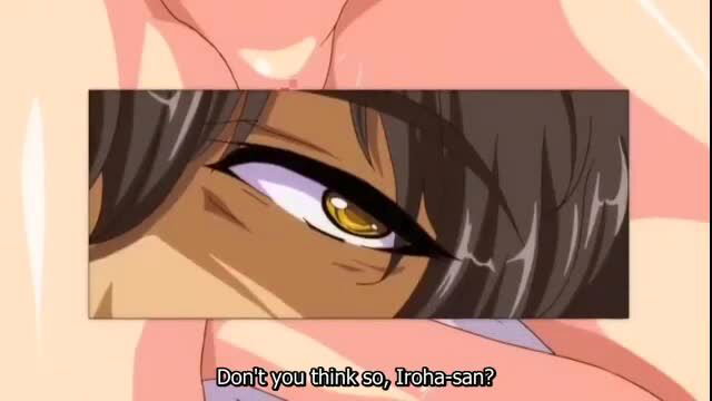 Sei Shoujo vol.1 anime hentai closeup of seductive tan girl's intense yellow eyes