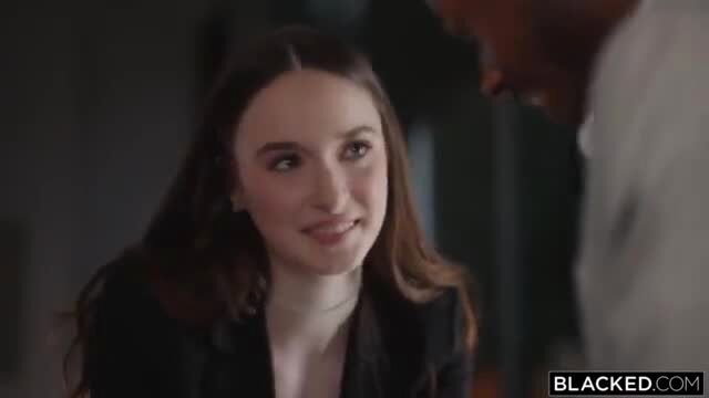 Hazel Moore rides boss's BBC reverse cowgirl in bed