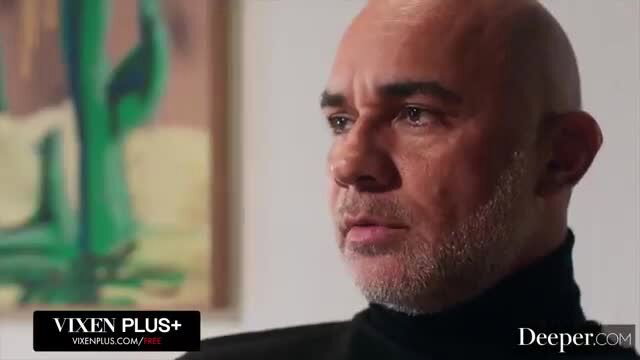 Angie Faith spit-roasted by muscular man in savage threesome