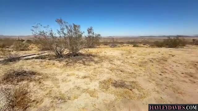 Hayley Davies nude in sunny desert outdoors