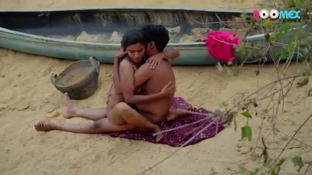 Indian petite couple nude beach embrace passionate sex
