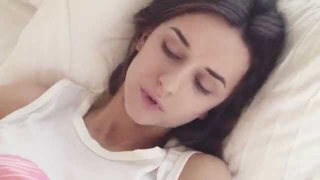 Gloria Sol sleeping beauty in tight white tank top, Awakening Episode 2