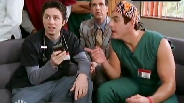 Mircea Monroe sexy scene in Scrubs with hot male doctors