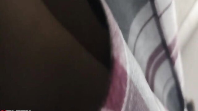 Up close plaid skirt upskirt view of thighs and ass cheeks