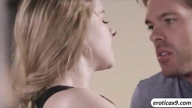 Slender blonde Lilly Ford kissed by Ryan Ryder in hot scene