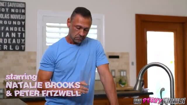 Peter Fitzwell in kitchen with Natalie Brooks - My Per vy Family