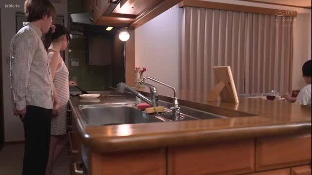 Japanese busty aunt no bra kitchen tease with nephew, Mei Itsuki