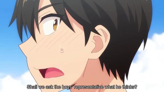 Cute anime boy from Modaete yo Adam-kun 07 blushing surprised face closeup