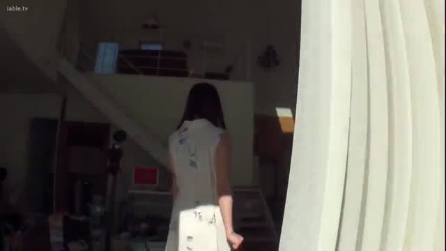 Kanna Kokonoe in white dress, back view, JAV MIDE-434