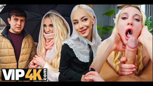 Blonde teen girls in FFM threesome with cock sucking, cuckold watches