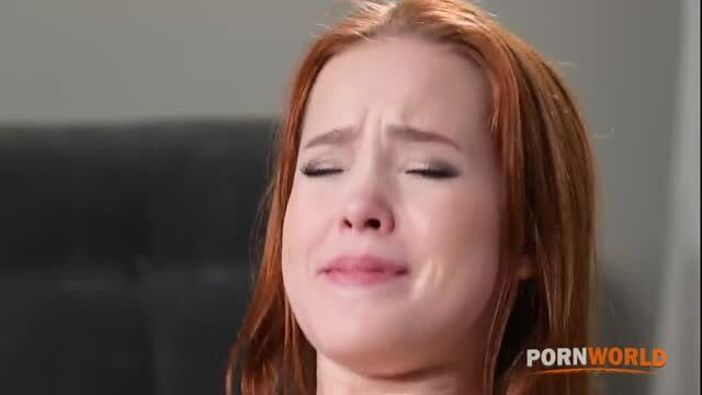 Nicole Murkovski redhead babe crying face closeup in hot anal scene