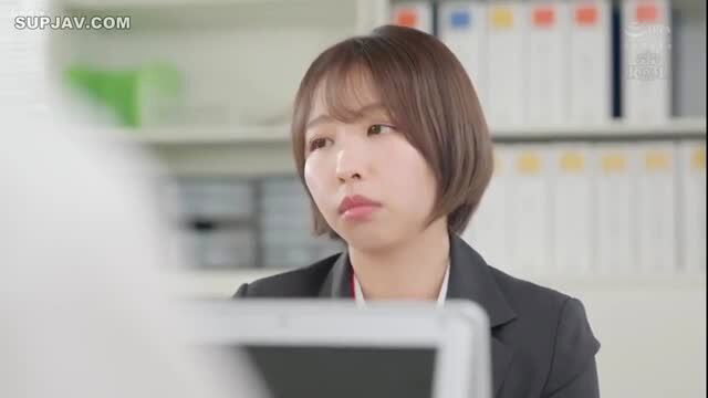 Risa Shishido in office suit, serious face, JAV censored thumbnail