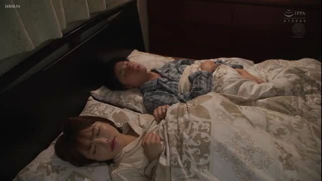 Asian JAV couple sleeping in bed, wife pregnant forbidden masturbation seeks sister-in-law