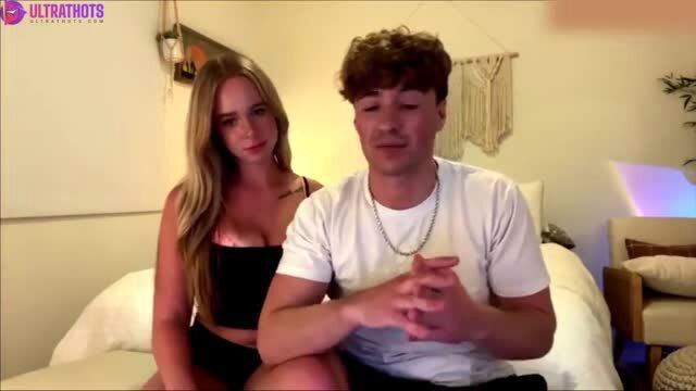 Shaybri blonde babe teases tits with guy in hot webcam sextape