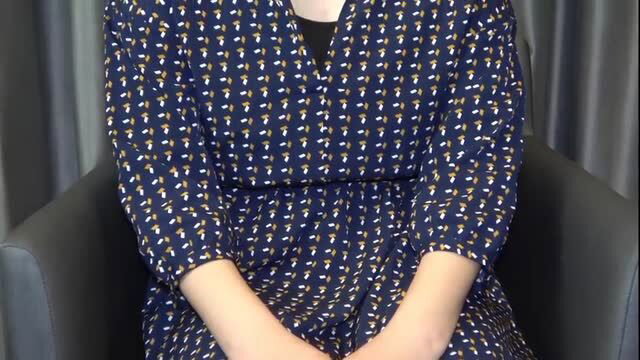 Asian amateur JAV girl in printed wrap dress sitting, FC2-PPV uncensored