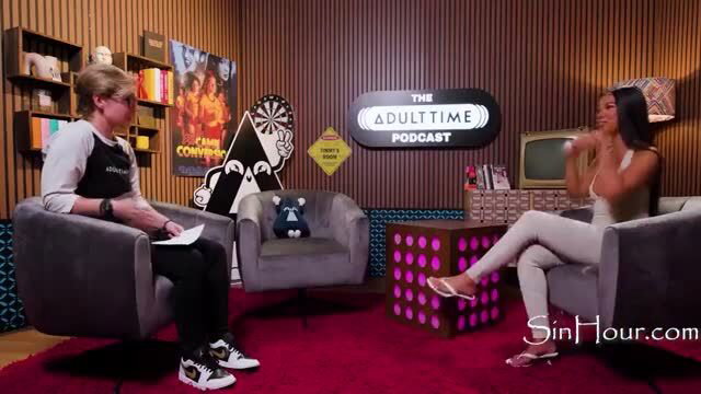 Ameena Green interviews Bree Mills on Adultime podcast set