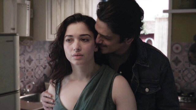 Tamannaah Bhatia Indian actress kissed intimately by stranger in kitchen