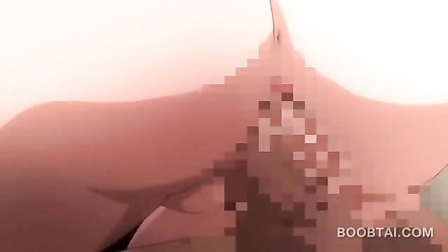 Anime hentai close-up of adorable beauty's wet pussy smashed hard