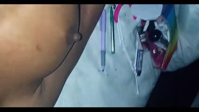 Slim Black Teen Will's Nipple Closeup POV Creampie Tease